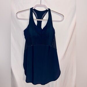 Lululemon Tank Top With Built In Sports Bra Breathable Mesh Sheer Size S